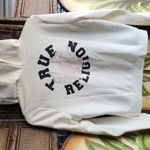 True Religion Women's Cream Hoodie